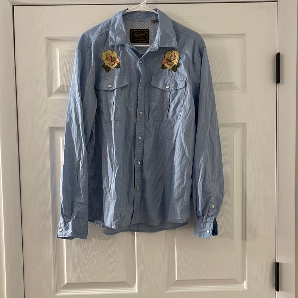 Howler Bros Hibiscus Gaucho Snapshirt M